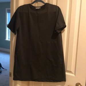 Zara hunter green shirt dress